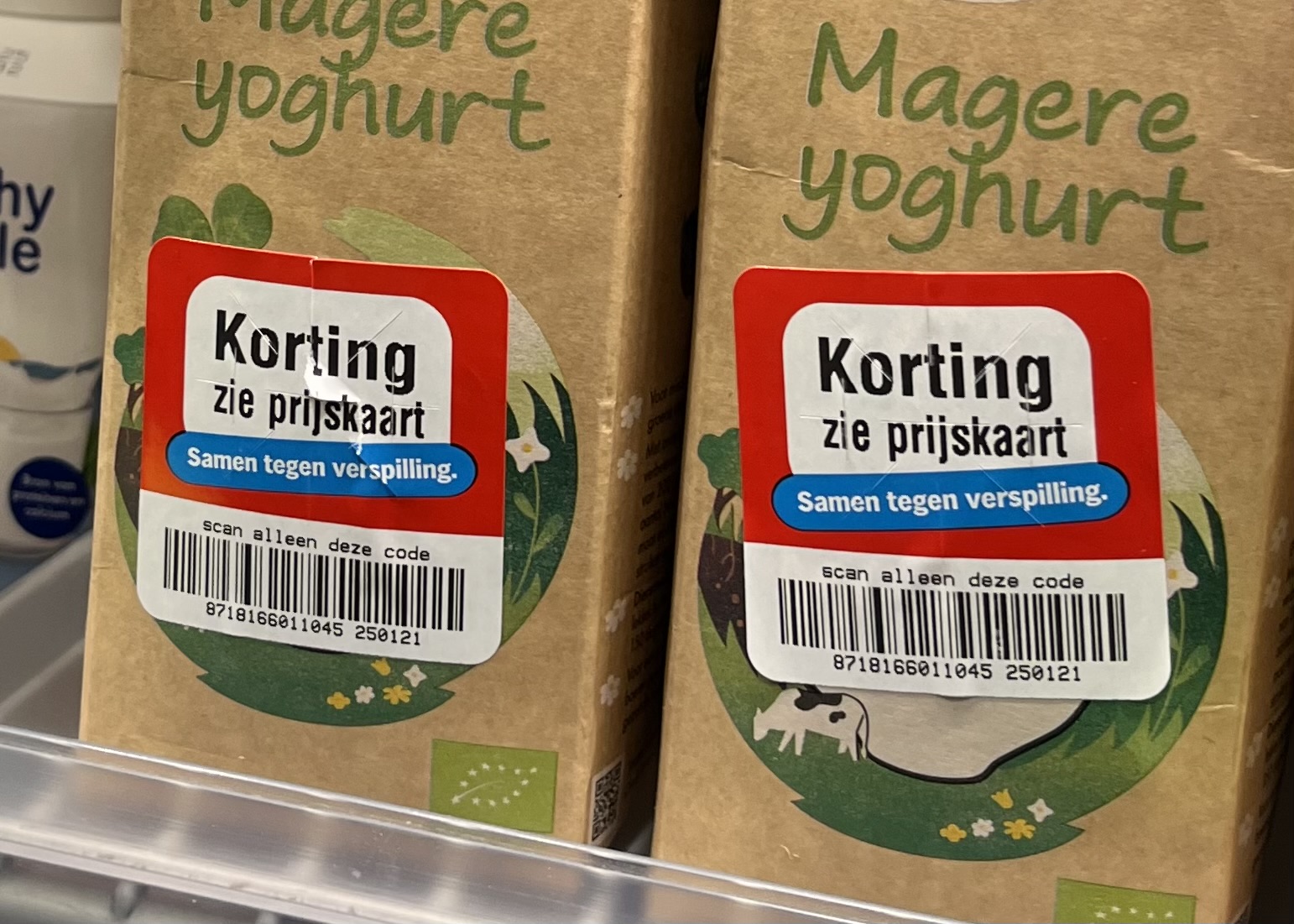 Je pak halfvolle yoghurt liegt -toch niet- tegen je