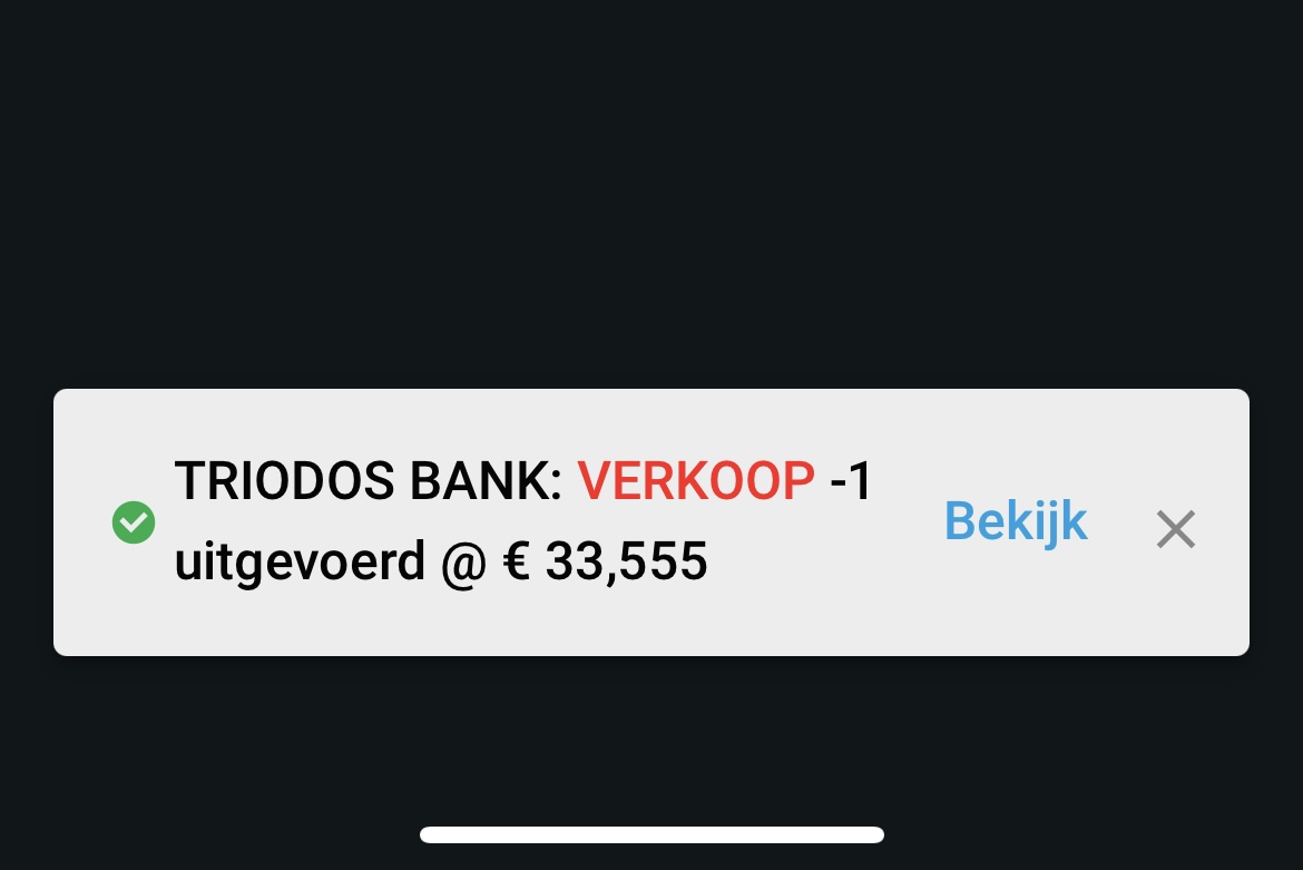 Ik heb mijn ene aandeeltje Triodos alweer verkocht
